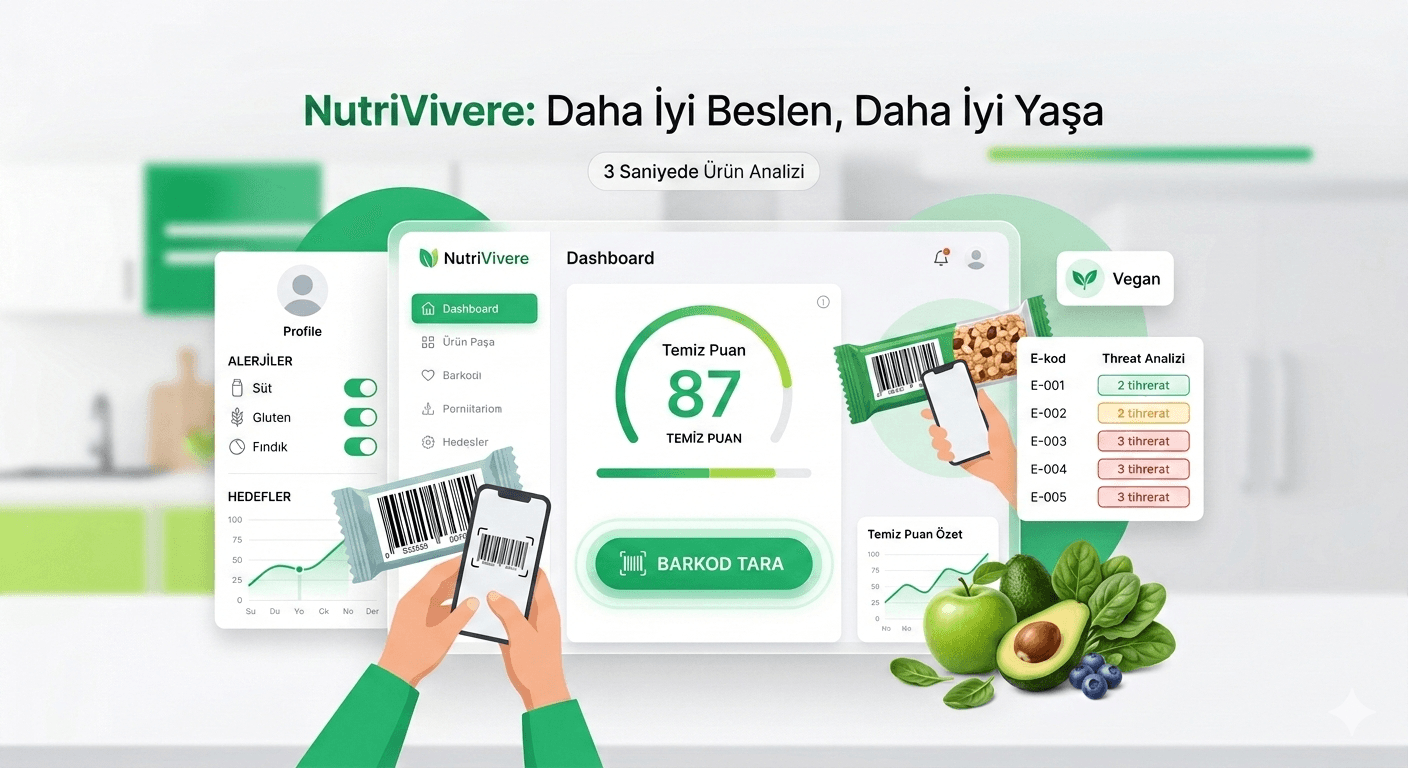 NutriVivere — Barkod tara, anında analiz al